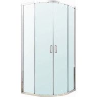 Душевой уголок Berges Solo R 100х100 061120 профиль Хром сильвер стекло прозрачное