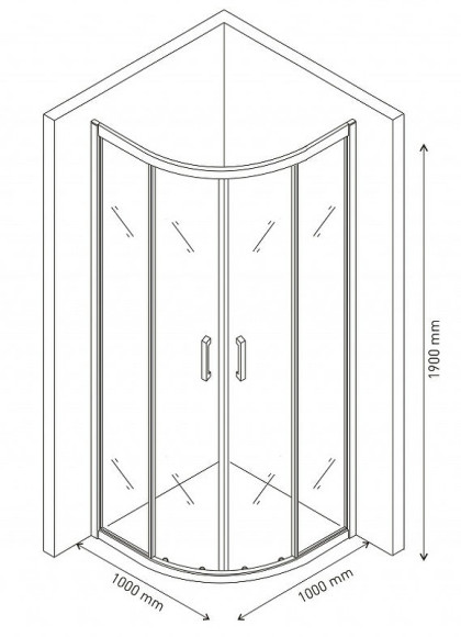 Душевой уголок Berges Solo R 100х100 061120 профиль Хром сильвер стекло прозрачное Душевой уголок Berges Solo R 100х100 061120 профиль Хром сильвер стекло прозрачное