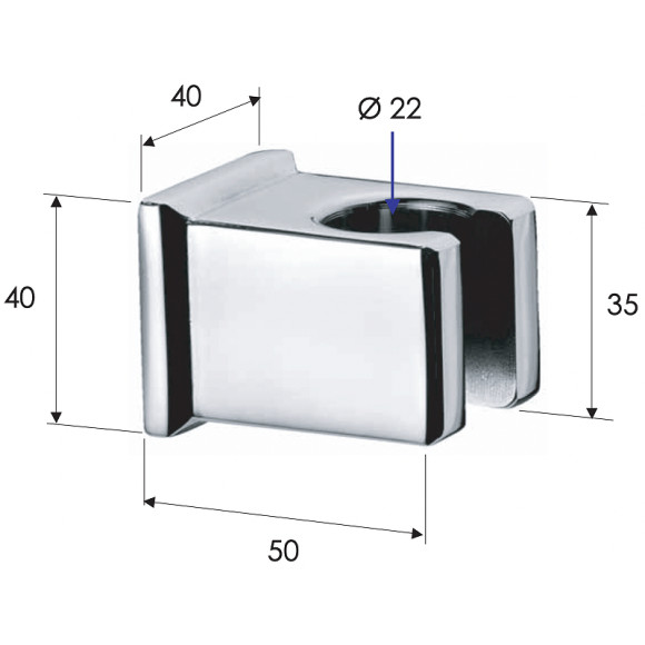 Держатель ручного душа Remer 339SOSRL Медь глянцевая Держатель ручного душа Remer 339SOSRL Медь глянцевая