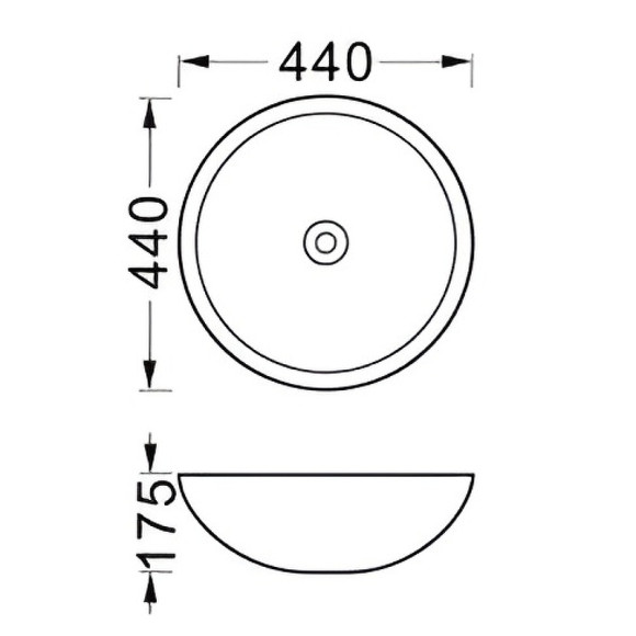 Раковина-чаша Aquatek 44 AQ5354-MG Серая матовая