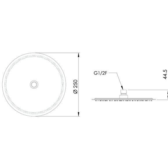 Верхний душ Remer 357UFM25NOX Черный матовый Верхний душ Remer 357UFM25NOX Черный матовый