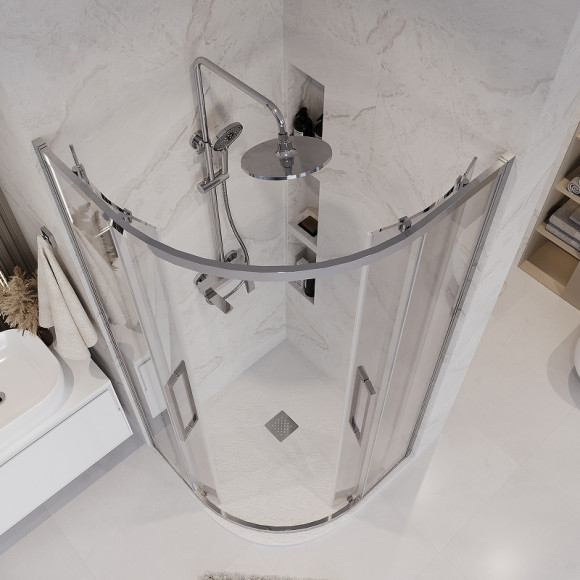 Душевой уголок Grossman Cosmo 100х100 301.K33.02.1010.10.00 профиль Хром стекло прозрачное Душевой уголок Grossman Cosmo 100х100 301.K33.02.1010.10.00 профиль Хром стекло прозрачное