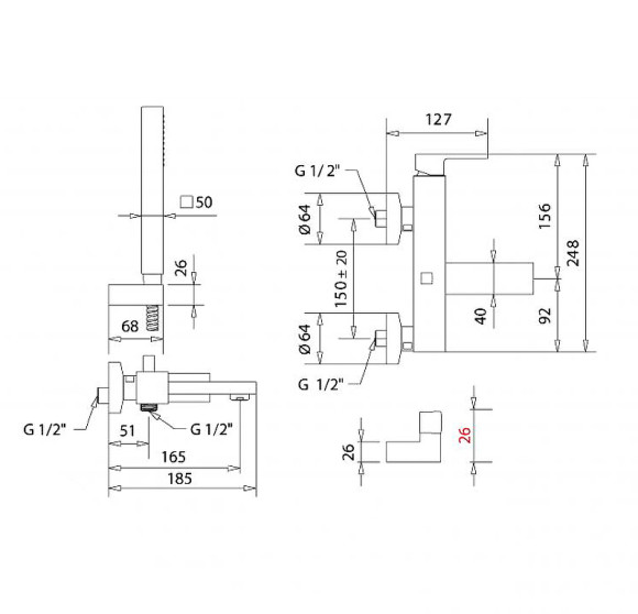 Смеситель для ванны Migliore Kvant Gold 25391 Золото