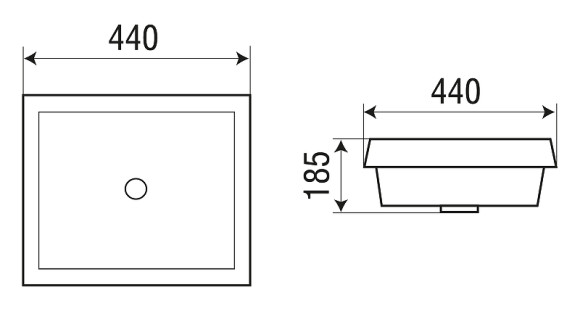 Раковина WeltWasser Deilbach 6042 44 10000004610 Белый глянец