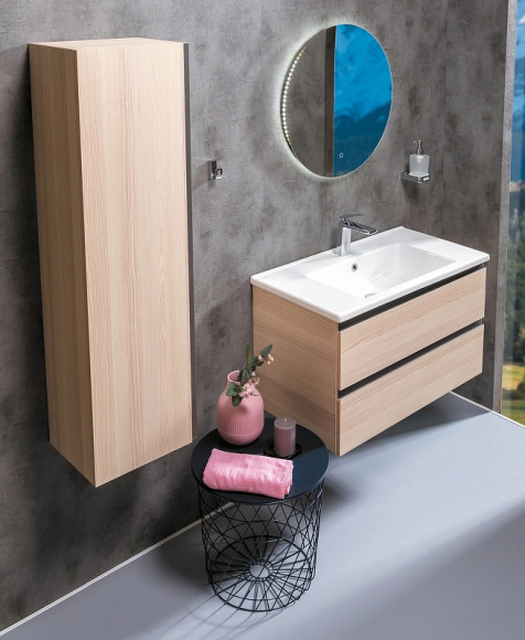 Тумба под раковину Boheme Armadi Art Capolda 85 849-085-LW подвесная Light Wood