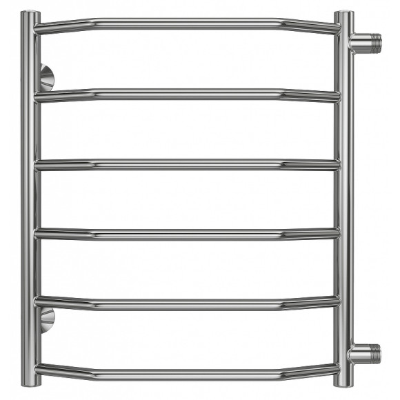 Водяной полотенцесушитель Terminus Виктория П6 500х600 бп500 4670078530073 Хром, боковое подключение, G 1" НР