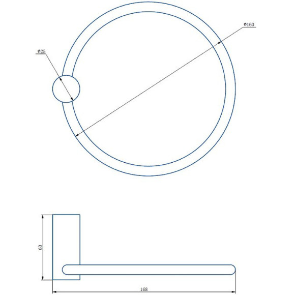 Кольцо для полотенец Haiba HB8404-4 Бронза