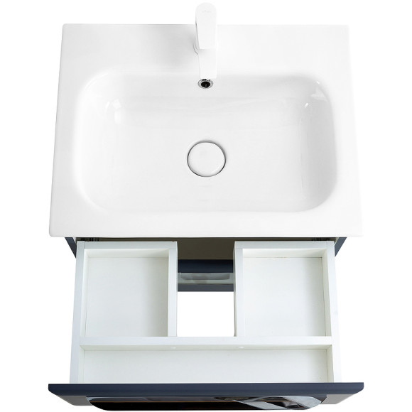 Тумба под раковину Cezares Eco-Cer 60 ECO-CER-600-2C-SO-GR-P подвесная Grafito без ручек