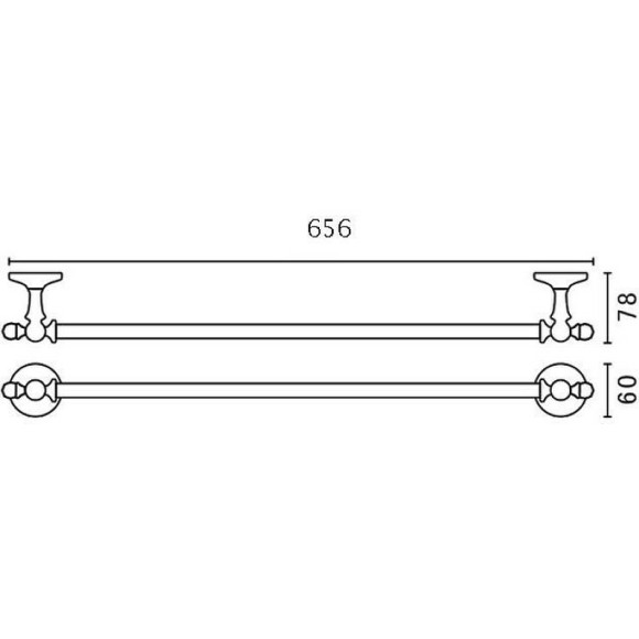 Полотенцедержатель Art&Max Antic Crystal AM-E-2624SJ-Cr Хром Полотенцедержатель Art&Max Antic Crystal AM-E-2624SJ-Cr Хром