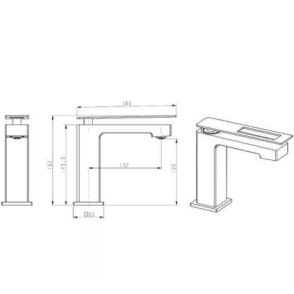 Смеситель для раковины Boheme Q 141-WG.2 Белый матовый Золото Смеситель для раковины Boheme Q 141-WG.2 Белый матовый Золото