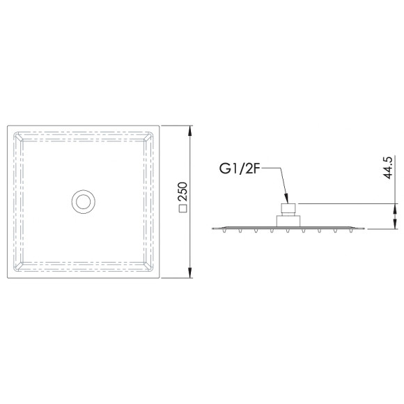 Верхний душ Remer 357UFS25NOx Черный матовый Верхний душ Remer 357UFS25NOx Черный матовый