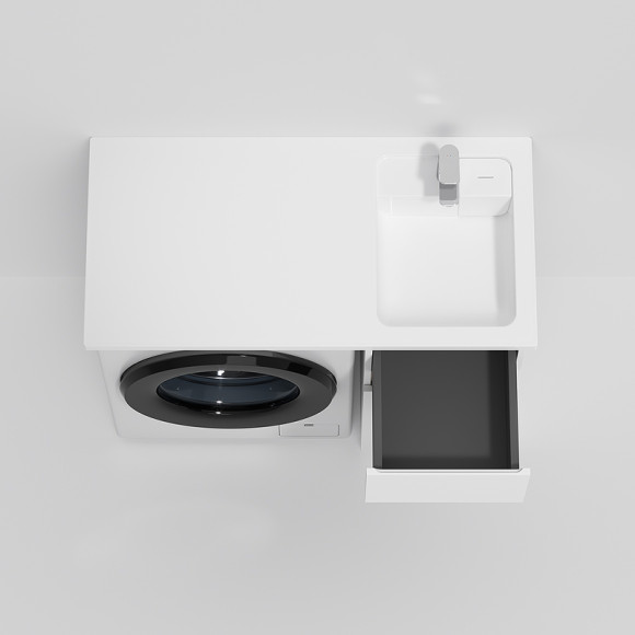 Раковина AM.PM X-Joy 100 R M85AWPR1001WG с местом под стиральную машину Белая Раковина AM.PM X-Joy 100 R M85AWPR1001WG с местом под стиральную машину Белая