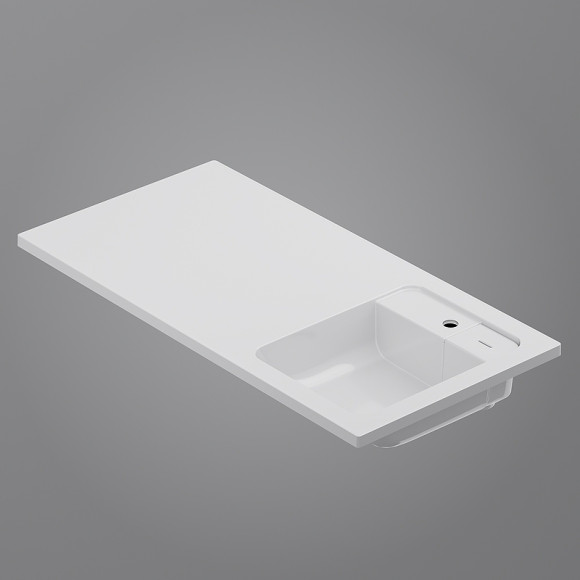 Раковина AM.PM X-Joy 100 R M85AWPR1001WG с местом под стиральную машину Белая Раковина AM.PM X-Joy 100 R M85AWPR1001WG с местом под стиральную машину Белая