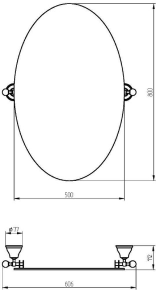 Зеркало Migliore Provance 60 17694 Золото