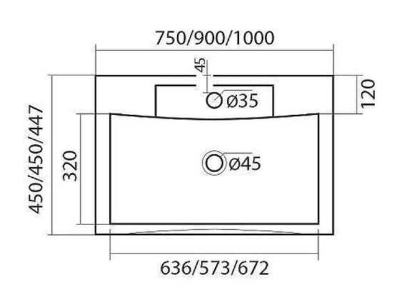 Раковина Art&Max AM-LAV-900-MR-FP Белая