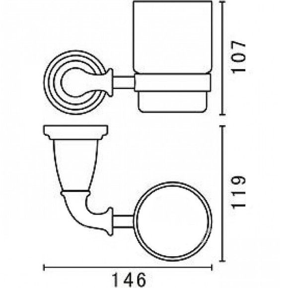 Стакан для зубных щеток Art&Max Bianchi AM-E-2602-Do Золото Стакан для зубных щеток Art&Max Bianchi AM-E-2602-Do Золото