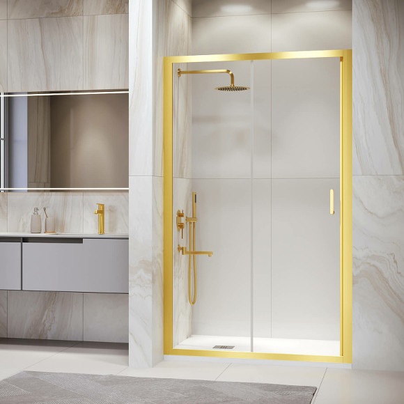 Душевая дверь RGW Passage PA-14Gb 130 41081413-16 профиль Золото брашированное стекло прозрачное Душевая дверь RGW Passage PA-14Gb 130 41081413-16 профиль Золото брашированное стекло прозрачное