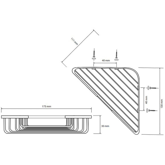 Полка корзина Bemeta Cytro 106308172 угловая Хром