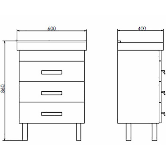 Тумба с раковиной Comforty Никосия 60Н 00-00008852 Дуб темный