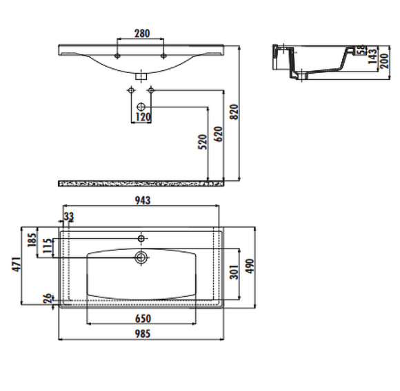 Раковина Creavit Sera 100 TF200-00CB00E-0000 Белая