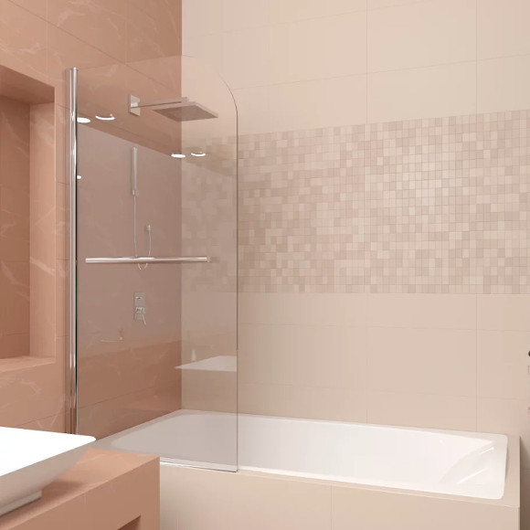 Шторка на ванну Veconi Palau 90 PL80-90-01-19C1 профиль Хром стекло прозрачное Шторка на ванну Veconi Palau 90 PL80-90-01-19C1 профиль Хром стекло прозрачное