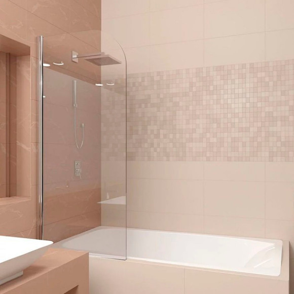 Шторка на ванну Veconi Palau 90 PL80-90-01-19C1 профиль Хром стекло прозрачное Шторка на ванну Veconi Palau 90 PL80-90-01-19C1 профиль Хром стекло прозрачное