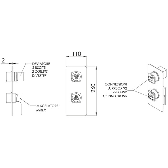 Смеситель для душа Remer Absolute AU92KBXV Сталь Смеситель для душа Remer Absolute AU92KBXV Сталь