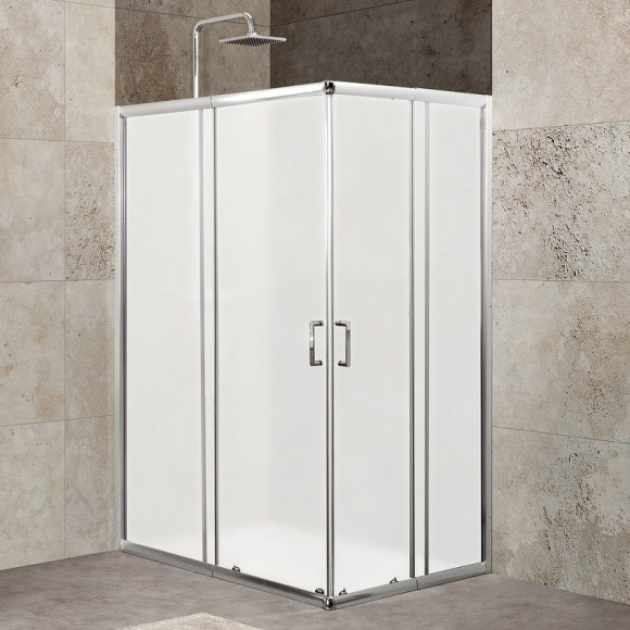 Душевой уголок BelBagno Unique 115x90 UNIQUE-AH-2-100/115-75/90-M-Cr профиль Хром стекло матовое