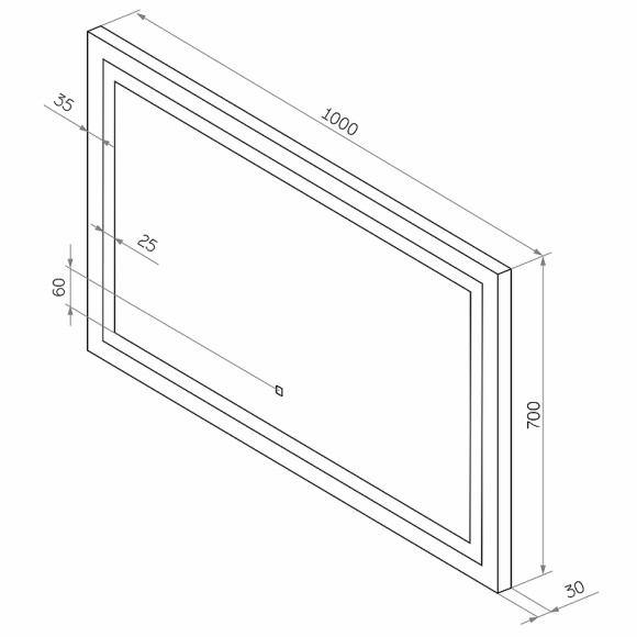 Зеркало Континент Rimini 1000х700 ЗЛП1404 с подсветкой с сенсорным выключателем Зеркало Континент Rimini 1000х700 ЗЛП1404 с подсветкой с сенсорным выключателем