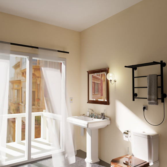 Электрический полотенцесушитель Маргроид Вид 4 600x500 04-6050-1051-9005R правый с полкой Черный матовый Электрический полотенцесушитель Маргроид Вид 4 600x500 04-6050-1051-9005R правый с полкой Черный матовый