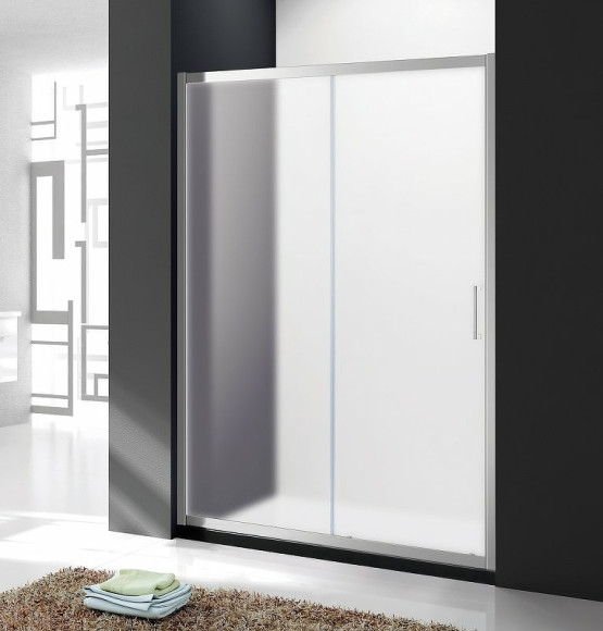 Душевая дверь в нишу Cezares MOLVENO-BF-1-150-P-Cr профиль Хром стекло матовое