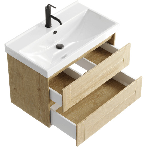 Тумба под раковину Aqwella Astrid 80 AST0108DD подвесная Дуб Давос Тумба под раковину Aqwella Astrid 80 AST0108DD подвесная Дуб Давос