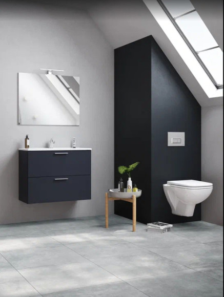 Комплект унитаза с инсталляцией Vitra S 20 9004B003-7207 с сиденьем Микролифт и клавишей смыва Хром глянец