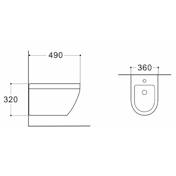 Биде Aquatek Лея AQ1099-00 подвесное Белое Биде Aquatek Лея AQ1099-00 подвесное Белое