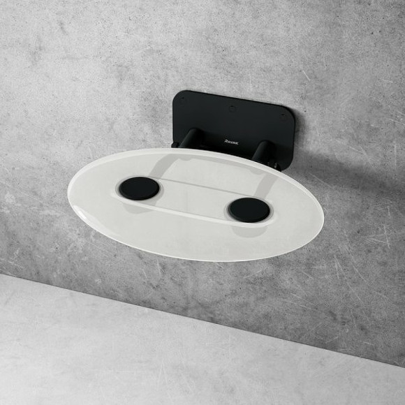 Сиденье для душа Ravak Ovo P II Clear/Black B8F0000056 Прозрачное Черное Сиденье для душа Ravak Ovo P II Clear/Black B8F0000056 Прозрачное Черное