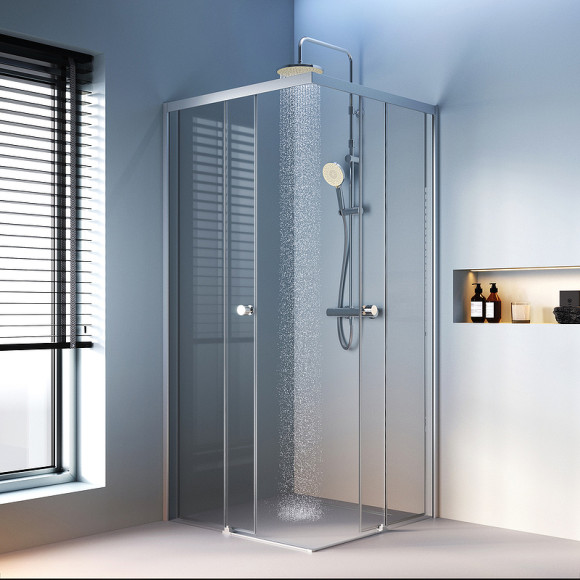 Душевой уголок AM.PM X-Joy 90х90 W94G-403-9090-МТ профиль Хром матовый стекло прозрачное Душевой уголок AM.PM X-Joy 90х90 W94G-403-9090-МТ профиль Хром матовый стекло прозрачное