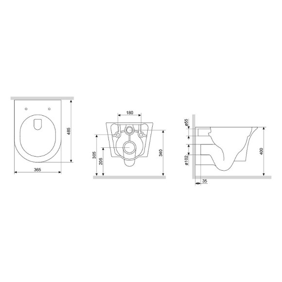 Унитаз Damixa Skyline DX35C1700SC подвесной с сиденьем Микролифт