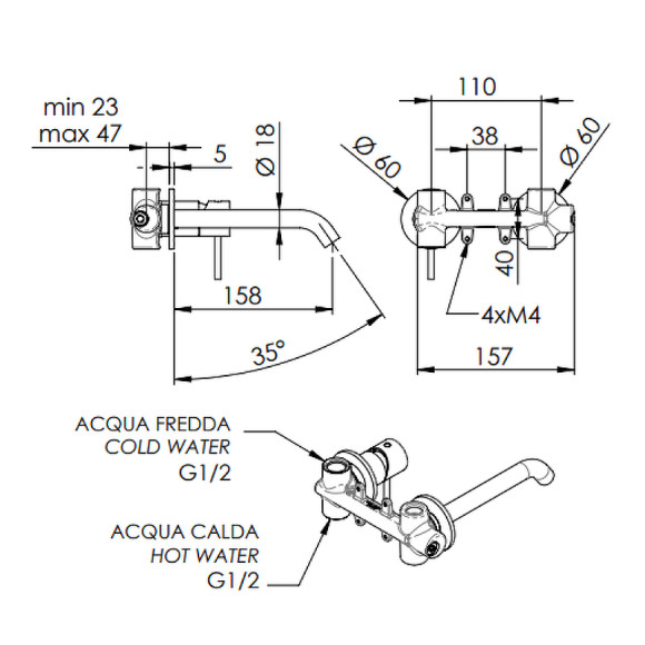 Смеситель для раковины Remer X-Style Inox SSX15P Нержавеющая сталь Смеситель для раковины Remer X-Style Inox SSX15P Нержавеющая сталь