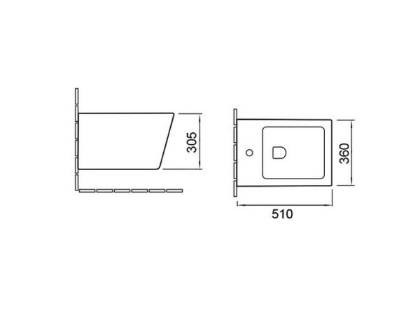 Биде Vincea Q-Line VB1-12G1B подвесное Черный Золотой Биде Vincea Q-Line VB1-12G1B подвесное Черный Золотой
