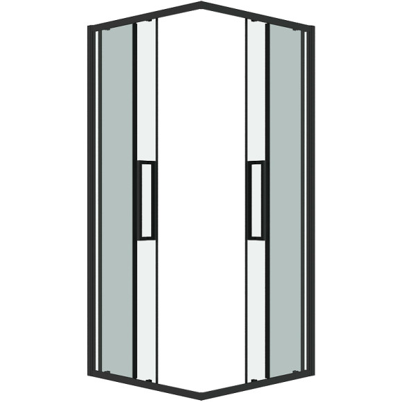 Душевой уголок Grossman Cosmo 90х90 300.K33.02.9090.21.00 профиль Черный матовый стекло прозрачное Душевой уголок Grossman Cosmo 90х90 300.K33.02.9090.21.00 профиль Черный матовый стекло прозрачное
