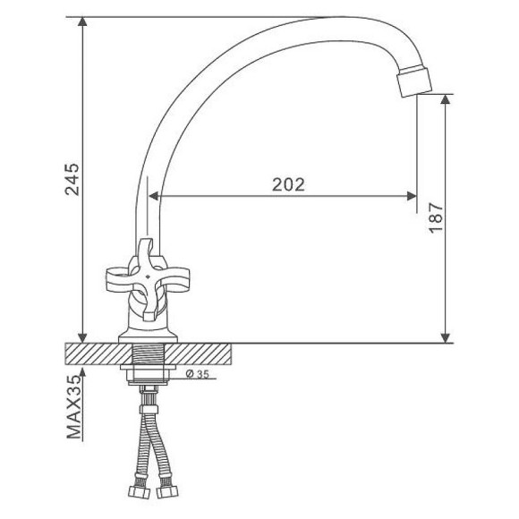 Смеситель для кухни Gappo G43 G4043 Хром Смеситель для кухни Gappo G43 G4043 Хром