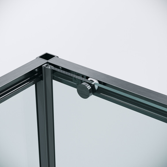 Душевая стенка Grossman Galaxy 90 200.K33.01.90.42.00 профиль Графит сатин стекло прозрачное