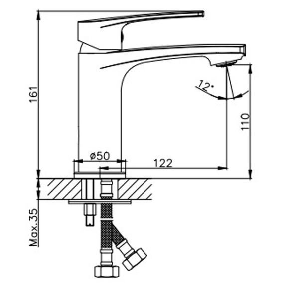 Смеситель для раковины Haiba HB10587 Хром