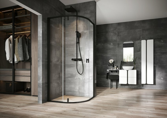 Душевой уголок Ravak Nexty NSKK3-90 90x90 3O677300Z1 профиль Черный стекло Transparent Душевой уголок Ravak Nexty NSKK3-90 90x90 3O677300Z1 профиль Черный стекло Transparent