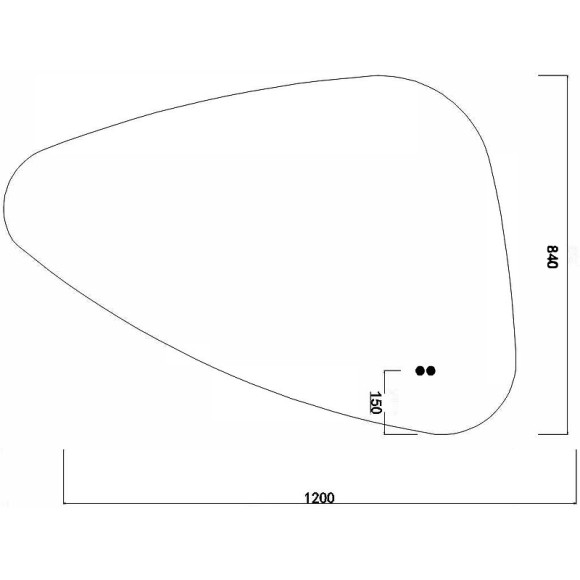 Зеркало Orans BC-4060-1200R 120 R 4060MRR с подсветкой с сенсорным выключателем и подогревом