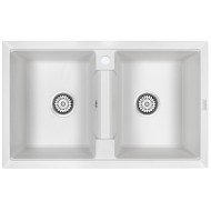 Кухонная мойка Paulmark Tandem 80/2 PM238150-WH Белый Кухонная мойка Paulmark Tandem 80/2 PM238150-WH Белый