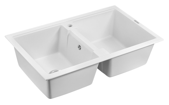 Кухонная мойка Paulmark Tandem 80/2 PM238150-WH Белый Кухонная мойка Paulmark Tandem 80/2 PM238150-WH Белый