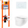 Комплект унитаза с инсталляцией BelBagno Onda BB066CHR/BB870SC/BB004-40 EXPERT/BB014-SR-BIANCO с сиденьем Микролифт и Белой клавишей смыва