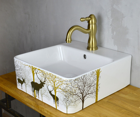 Смеситель для раковины Bronze de Luxe Tiffany 1901BR Бронза