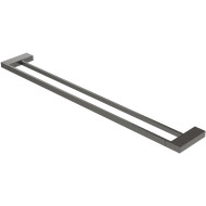 Полотенцедержатель Cezares Slider SLIDER-THD-80-GM двойной Оружейная сталь
